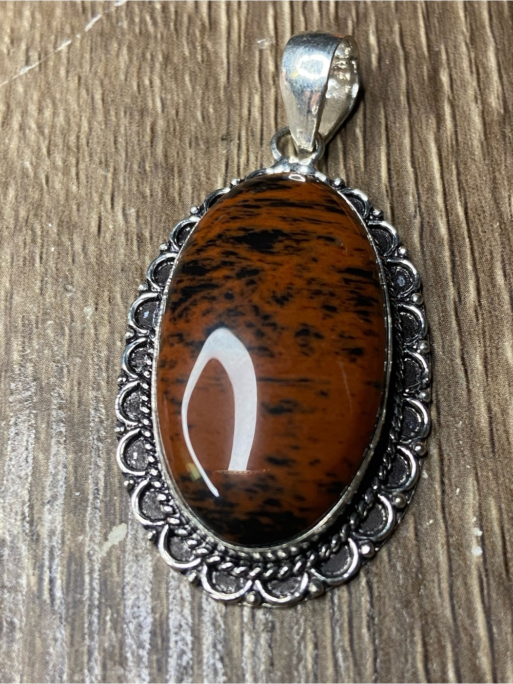 Mahogany Obsidian & Silver